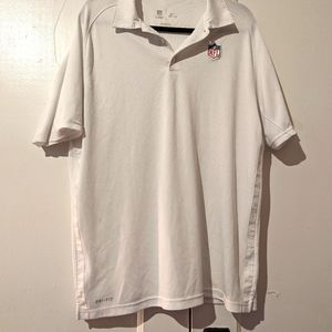 Nike NFL On Field Apparel Shirt Mens XL Polo White Dri-Fit Short Sleeve Official